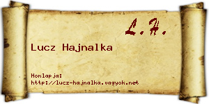 Lucz Hajnalka névjegykártya