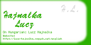 hajnalka lucz business card